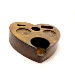 استند پرتافیلتر قهوه چوبی سایز 5 طرح قلبی