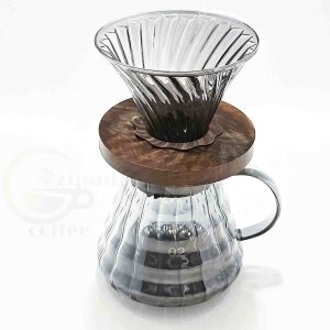 ست قهوه ساز V60 ( دریپر همراه سرور شیشه ای )