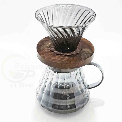 ست قهوه ساز V60 ( دریپر همراه سرور شیشه ای ) - تصویر 3