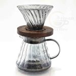 ست قهوه ساز V60 ( دریپر همراه سرور شیشه ای )