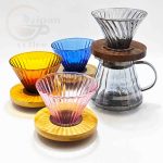 ست قهوه ساز V60 ( دریپر همراه سرور شیشه ای )