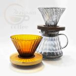 ست قهوه ساز V60 ( دریپر همراه سرور شیشه ای )