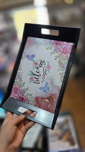 سینی لاکی طرح دار (2 سایز)