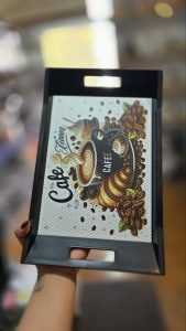 سینی لاکی طرح دار (2 سایز)