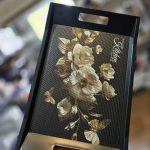 سینی لاکی طرح دار (2 سایز)
