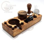 استند لوازم قهوه چوبی سایز 58
