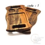 سینی سرو چوبی قهوه ، چوب طبیعی C30