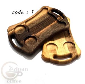 سینی سرو قهوه چوبی، چوب طبیعی C25