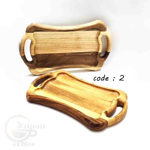 سینی سرو قهوه چوبی، چوب طبیعی C25 - تصویر 5