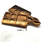 سینی سرو چوبی قهوه ، چوب طبیعی C30