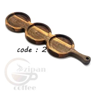 سینی سرو چوبی قهوه ، چوب طبیعی C30