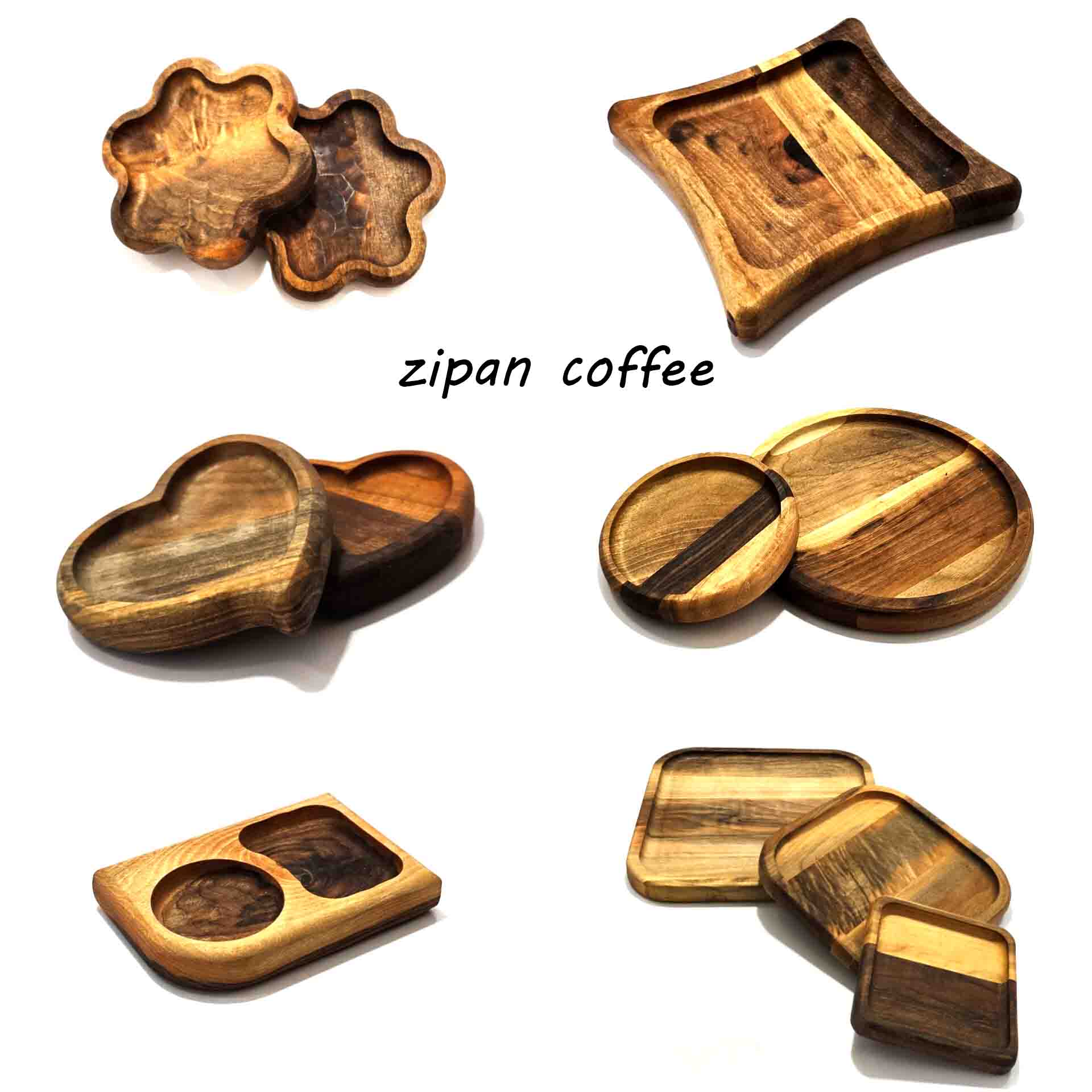 سینی چوبی سرو قهوه ، چوب طبیعی C12
