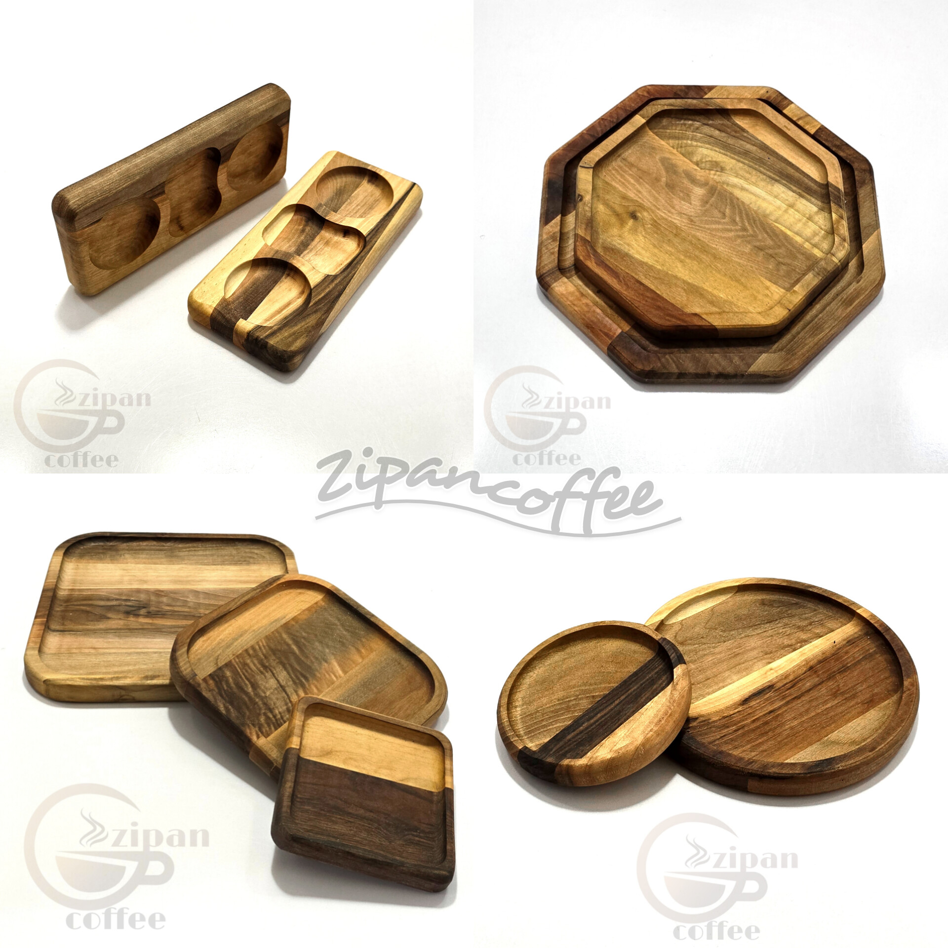 سینی چوبی سرو قهوه ، چوب طبیعی C20