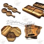 سینی سرو چوبی قهوه ، چوب طبیعی C30