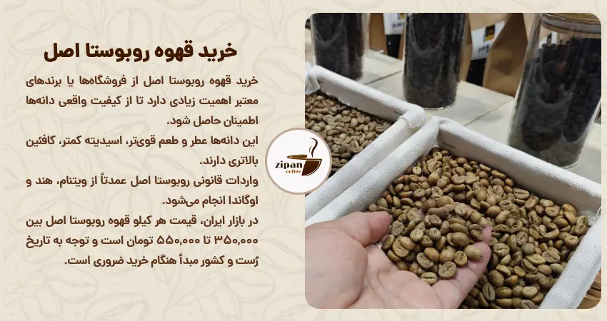 خرید قهوه روبوستا اصل