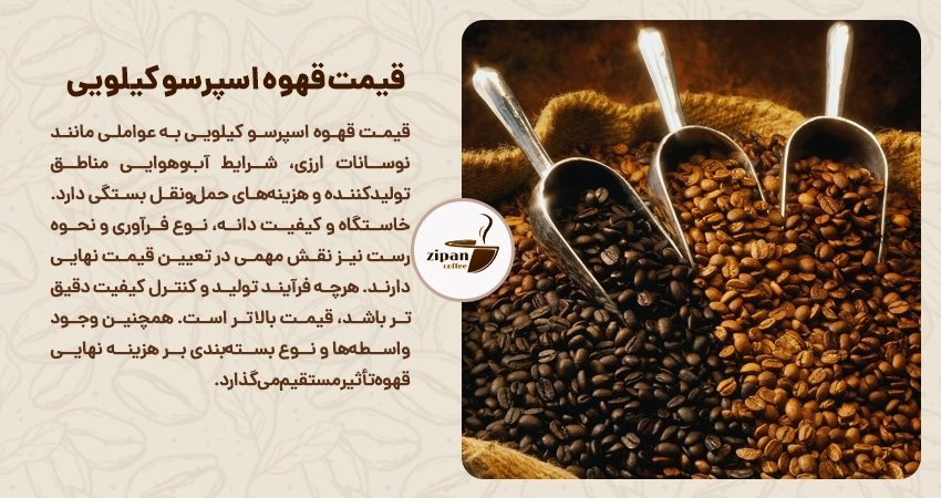 قیمت قهوه اسپرسو کیلویی؛ از چه عواملی تأثیر می گیرد؟