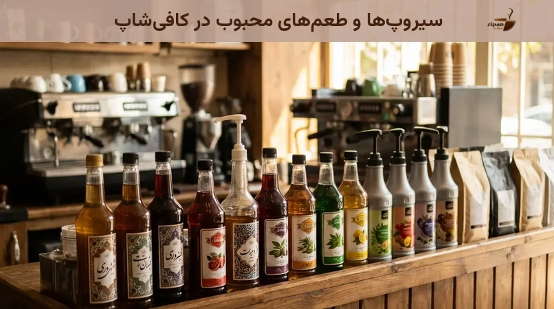 سیروپها و طعمهای محبوب در کافیشاپ