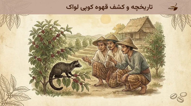 تاریخچه و کشف قهوه کوپی لواک