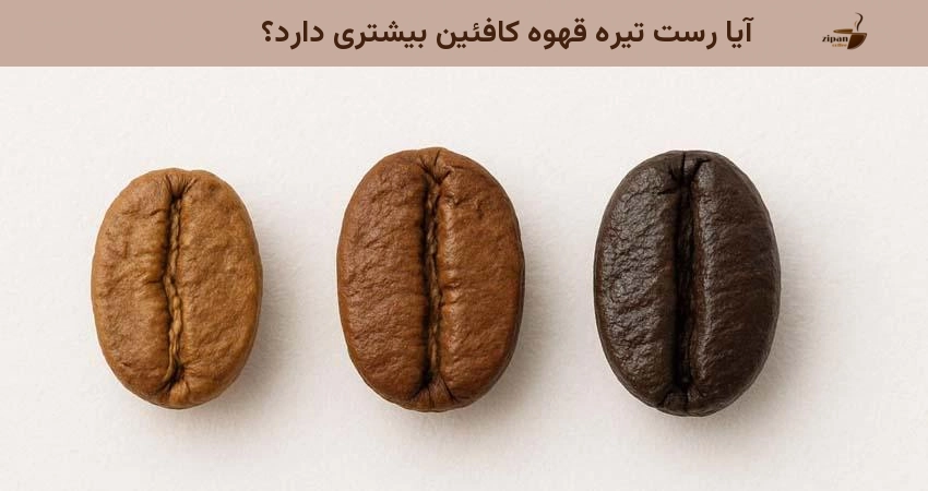 آیا رست تیره قهوه کافئین بیشتری دارد؟